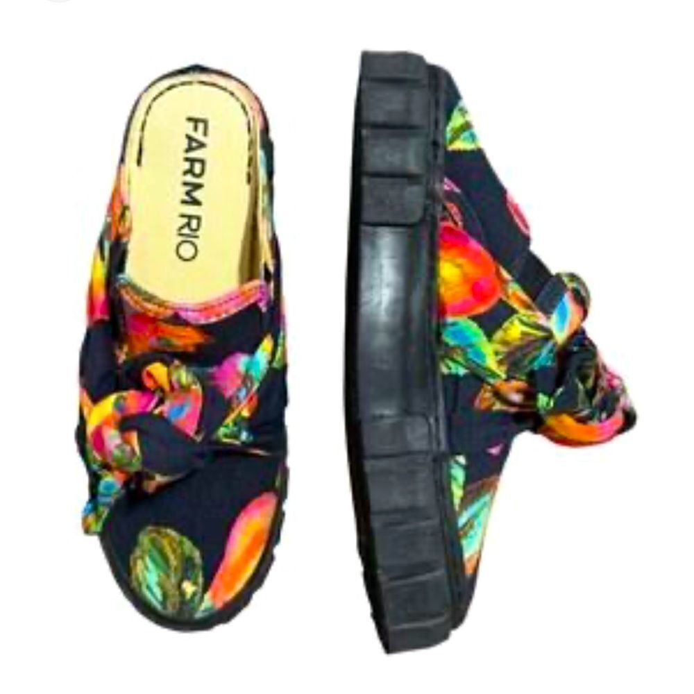 Farm Rio cashew black mule sneaker